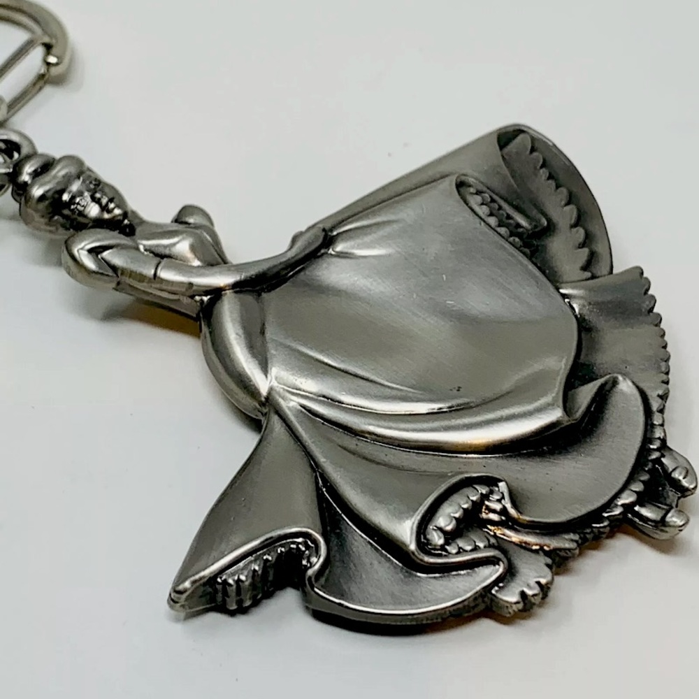 Disney Cinderella Princess Chrome Metal Keychain Double-Sided Collectible Unique
